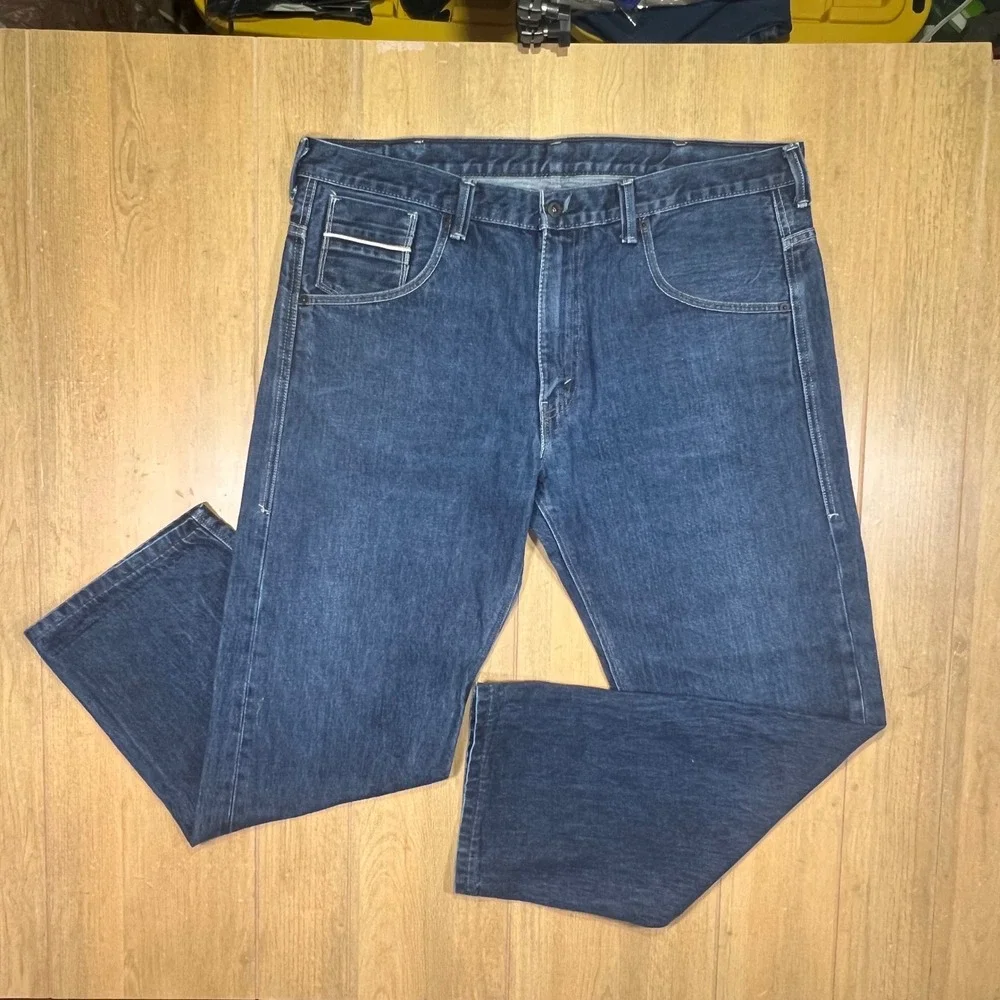 Levis 569 vintage Red‎ Tab Straight Leg Indigo Denim Jeans Flap Pocket 40x30